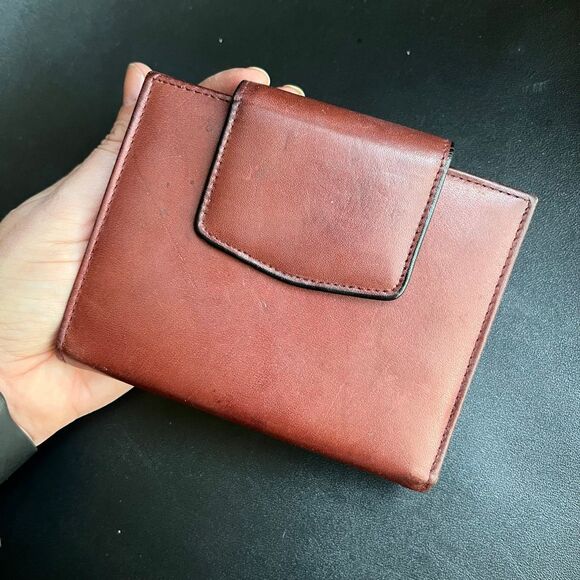 VTG Buxton Cowhide Wallet Snap & Kiss-Lock Change Pocket Brown 5"x4" - Picture 4 of 10